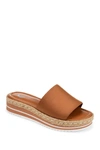 Journee Collection Rosey Womens Slip On Opentoe Flatform Sandals In Brown