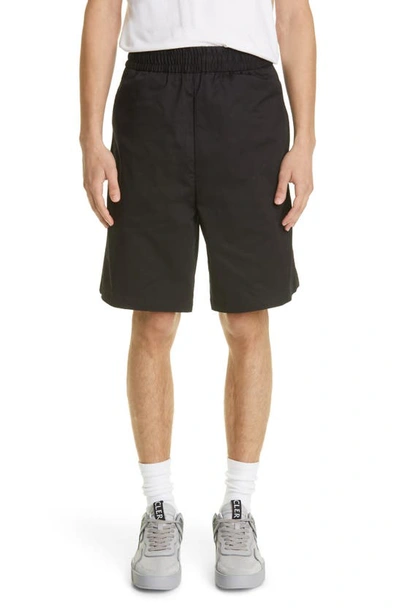 Moncler Cotton Bermuda Shorts In Black