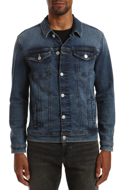 Mavi Jeans Frank Denim Trucker Jacket In Dark Foggy Feather Blue