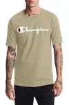 Champion Heritage Script Logo T-shirt In Country Walnut