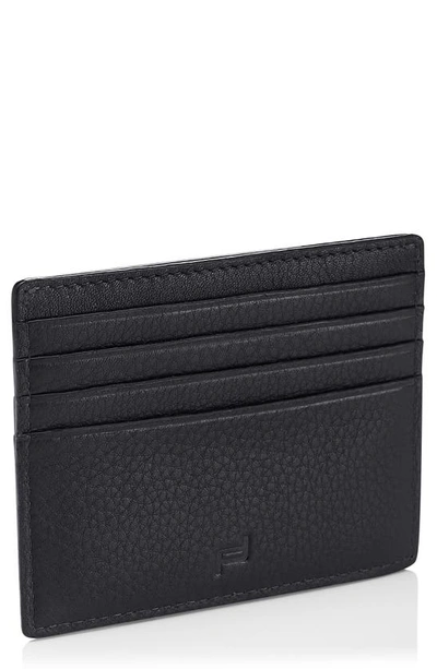 Porsche Design Roadster Leather Rfid Business Card Holder In Black