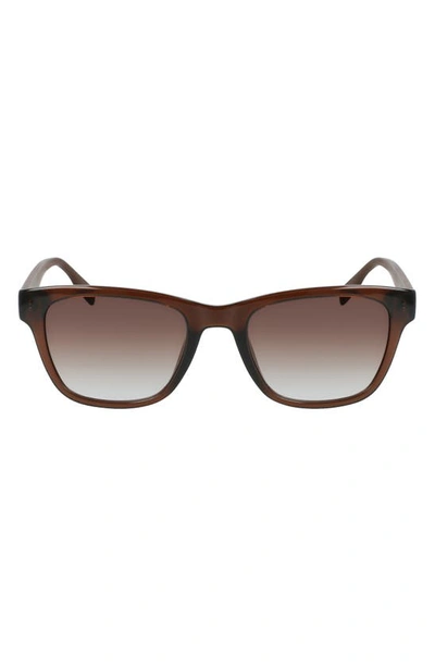 Converse Malden 52mm Rectangular Sunglasses In Crystal Dark Root / Grey
