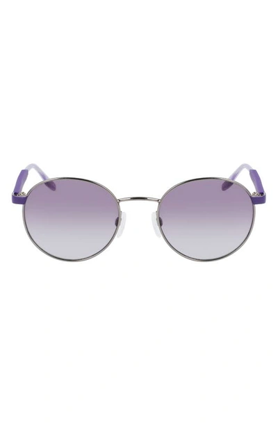 Converse Ignite 51mm Gradient Round Sunglasses In Gunmetal / Grey Gradient