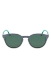 Converse Disrupt 52mm Round Sunglasses In Light Carbon/ Green