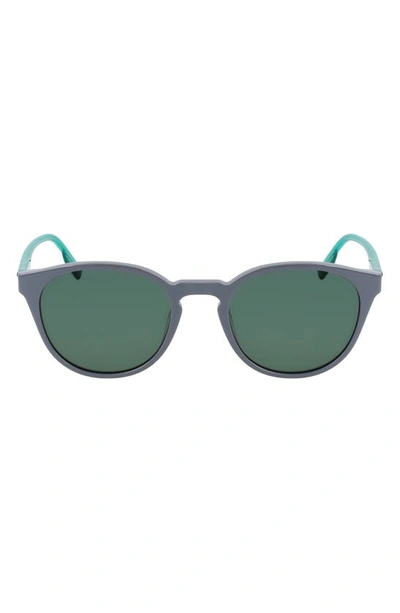 Converse Disrupt 52mm Round Sunglasses In Light Carbon/ Green