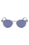 Converse Disrupt 52mm Round Sunglasses In Crystal String/ Blue