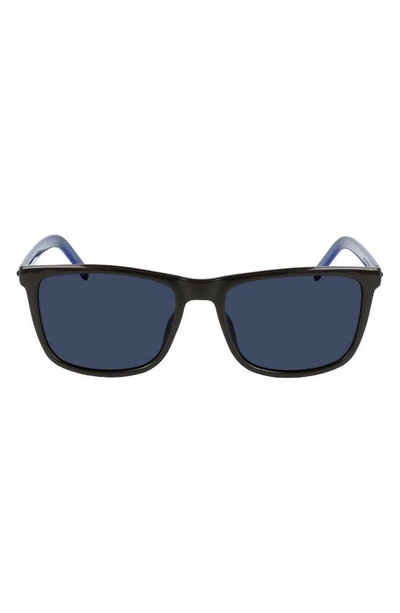 Converse Chuck 56mm Rectangle Sunglasses In Dark Root/ Blue