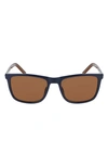 Converse Chuck 56mm Rectangle Sunglasses In Obsidian/ Brown