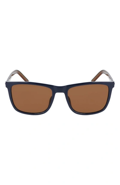 Converse Chuck 56mm Rectangle Sunglasses In Obsidian/ Brown