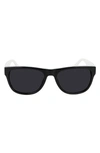 Converse All Star® 57mm Rectangle Sunglasses In Black/ Black