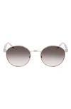 Converse Ignite 51mm Gradient Round Sunglasses In Rose Gold/ Gravel/ Pink