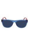 Converse All Star® 57mm Rectangle Sunglasses In Crystal Rush Blue/ Blue
