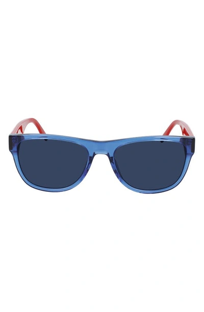 Converse All Star® 57mm Rectangle Sunglasses In Crystal Rush Blue/ Blue