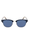 Converse Disrupt 52mm Round Sunglasses In Obsidian/ Light Gold/ Blue