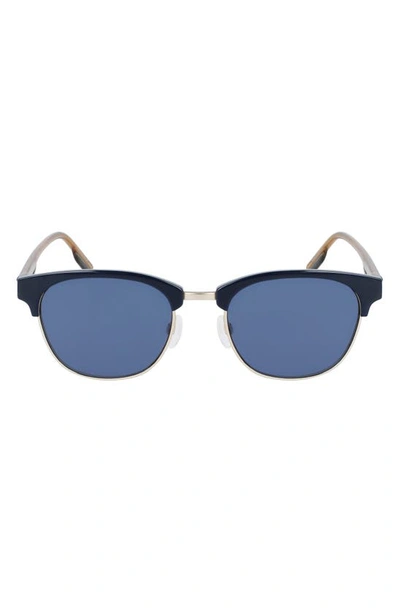 Converse Disrupt 52mm Round Sunglasses In Obsidian/ Light Gold/ Blue