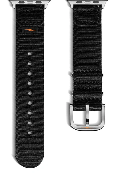 Shinola Nato Nylon 20mm Apple Watch® Watchband In Black