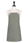 Kaf Home Tailor Cotton Apron In Cross Back Chambray