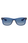 Ray Ban Junior 48mm Wayfarer Sunglasses In Trans Blu