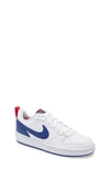 Nike Kids' Big Boys Court Borough Low 2 Casual Sneakers From Finish Line In White/ Deep Royal