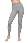 Skims Cotton Rib Thermal Leggings In Pacific