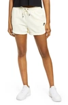 Nike Women's Sportswear Essential Terry Shorts In Birch Heather/black