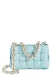 Bottega Veneta The Chain Cassette Bag In Spearmint/ Silver