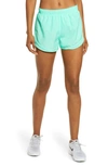 Nike Dri-fit Tempo Running Shorts In Green Glow/ Green Glow