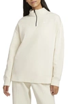 Nike Sportswear Quarter Zip Pullover In Coconut Milk/ White