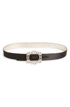 ROGER VIVIER BROCHE CRYSTAL BUCKLE BELT,RCWC0AO0100RS0B999