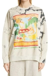 STELLA MCCARTNEY X GREENPEACE TIE DYE RAINFOREST GRAPHIC SWEATSHIRT,541916SOW90