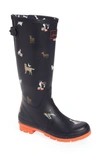 JOULES 'WELLY' PRINT RAIN BOOT,212644