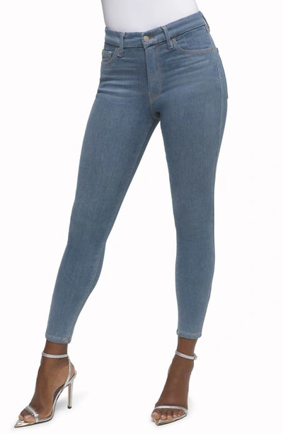 Good American Always Fits Ankle Skinny Jeans In Deep Blue 006