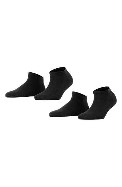 Falke Happy 2-pack Ankle Socks In Black