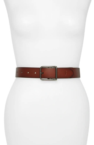 Allsaints Leather Belt In Bitter Brown