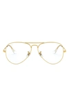 Ray Ban Ray-ban 6489 58mm Optical Glasses In Shiny Gold