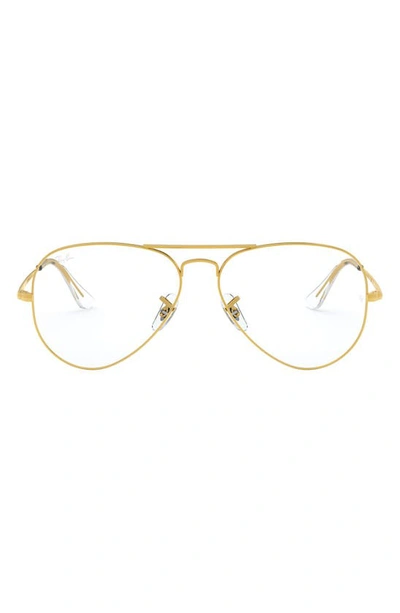 Ray Ban Ray-ban 6489 58mm Optical Glasses In Shiny Gold