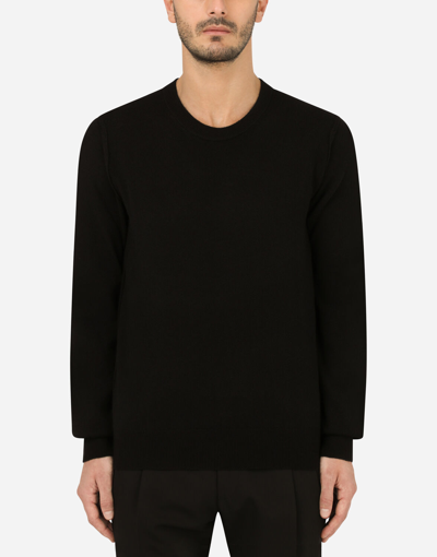 Dolce & Gabbana Cashmere Round-neck Jumper In Black