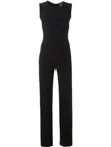 Norma Kamali Kamali Kulture Shirred Waist Jumpsuit Black In Black