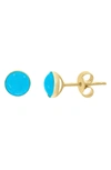 Effy 14k Yellow Gold Turquoise Earrings In Blue