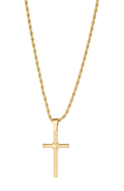 Eye Candy Los Angeles Cross 18k Gold Plated Pendant Necklace