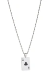 EYE CANDY LOS ANGELES ACE OF CLUBS PENDANT DROP NECKLACE,842073144942