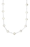 Effy 14k White Gold Freshwater Pearl Station Necklace In White