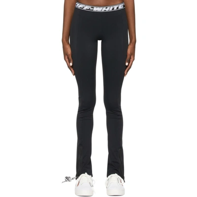 Off-white Black Athleisure Split Leggings