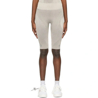 Off-white Meteor Seamless Athleisure Biker Shorts In White
