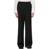 WE11 DONE BLACK LOGO TROUSERS