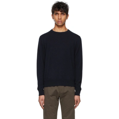 The Row Men's Connor Cashmere Crewneck Sweater In Blue