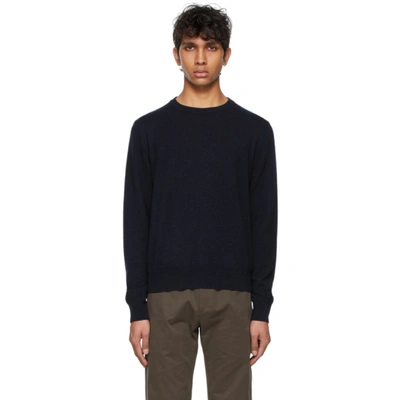 The Row Men's Connor Cashmere Crewneck Sweater In Dark Navy