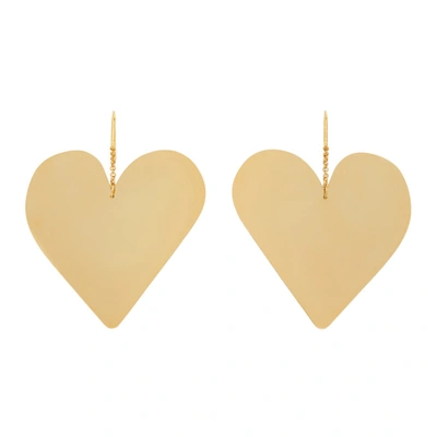 Isabel Marant 金色 In Love Heart 耳坠 In 12do Gold
