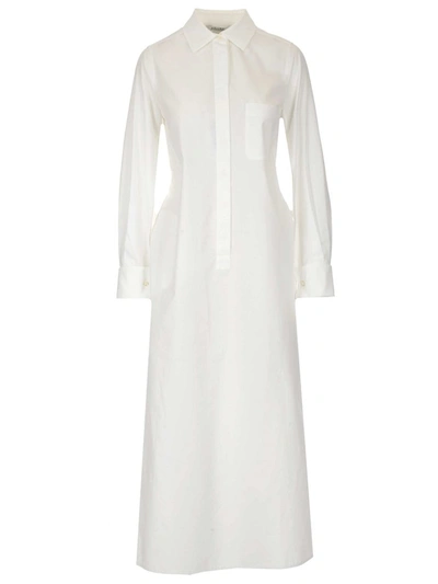 Max Mara Cotton Chemisier Dress - Atterley In White