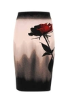 ALEXANDER MCQUEEN ALEXANDER MCQUEEN ROSE PRINT PENCIL SKIRT